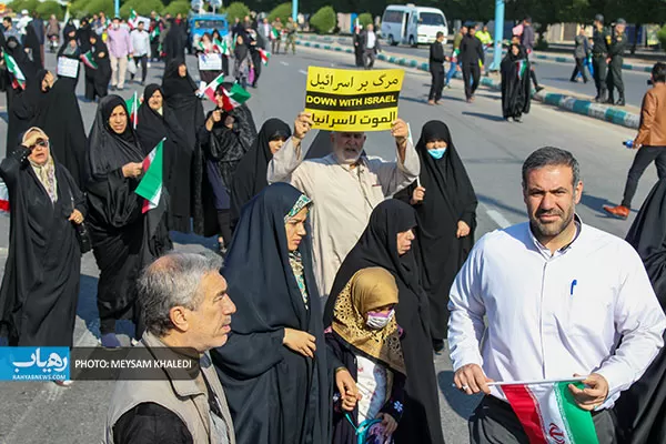 راهپیمایی خوزستانی‌ها درحمایت از مردم مظلوم غزه