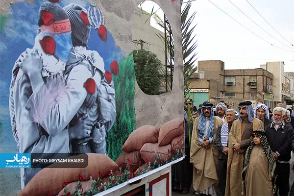 تشییع پیکر شهیدگمنام در صداوسیمای خوزستان