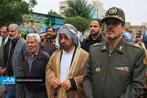 تشییع پیکر شهیدگمنام در صداوسیمای خوزستان