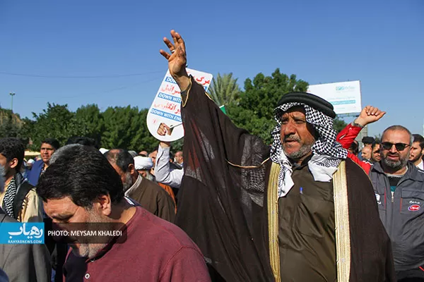 راهپیمایی مردم خوزستان در محکومیت جنایت تروریستی کرمان