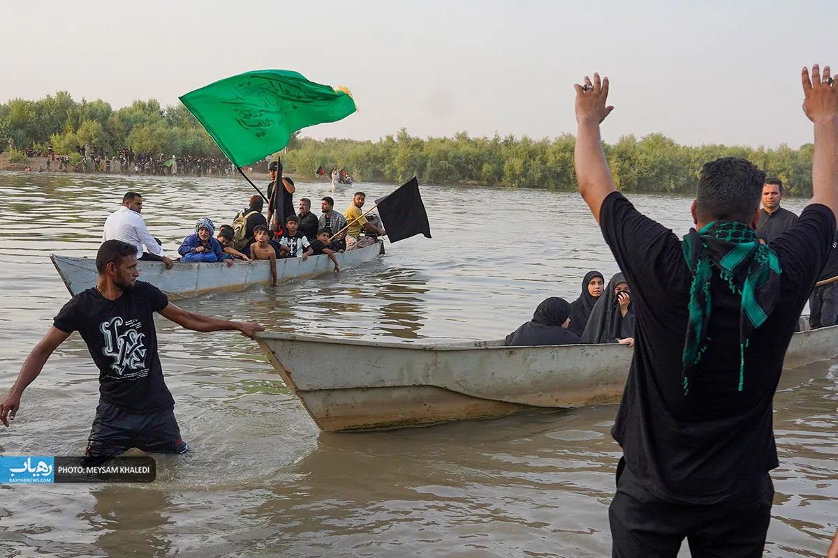 عشاق امام حسین (ع) به دل آب زدند