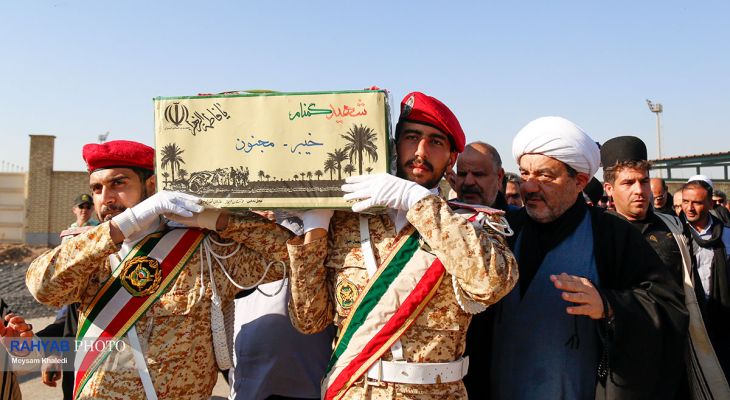 تدفین شهید دفاع‌مقدس در ستاد قضایی نیروهای‌مسلح